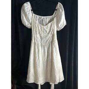 Blu Pepper White Dress Large Open Back Milk Maid Fairy Cottagecore Romantic Cute